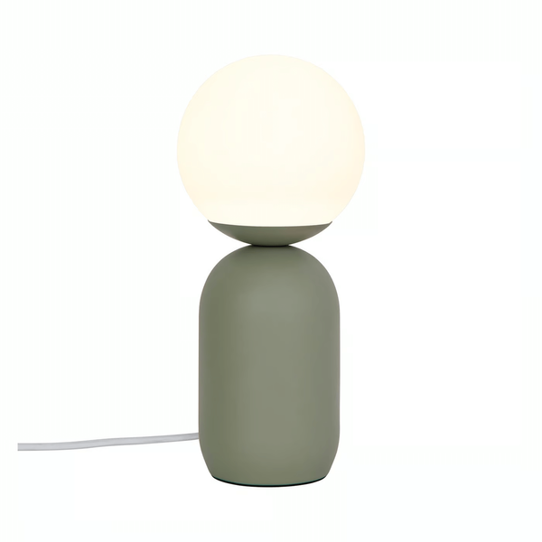 Kulista lampka stołowa NOTTI 2011035023 na komodę szklana zielony