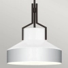 Lampa zwisająca nad wyspę Brecken QZ-BRECKEN-2P-AB-OPAL biała mosiądz