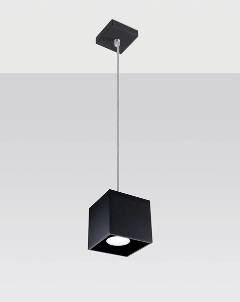 LAMPA wisząca SL.0060 metalowa OPRAWA zwis kostka cube czarna