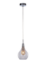 Loftowa lampa wisząca Elektra szklana łezka zwis chrom