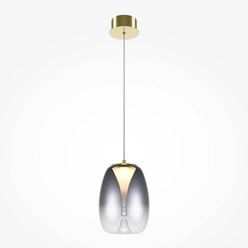 Lampa wisząca Splash MOD282PL-L8G3K LED 7W 3000K bańka złota przydymiona