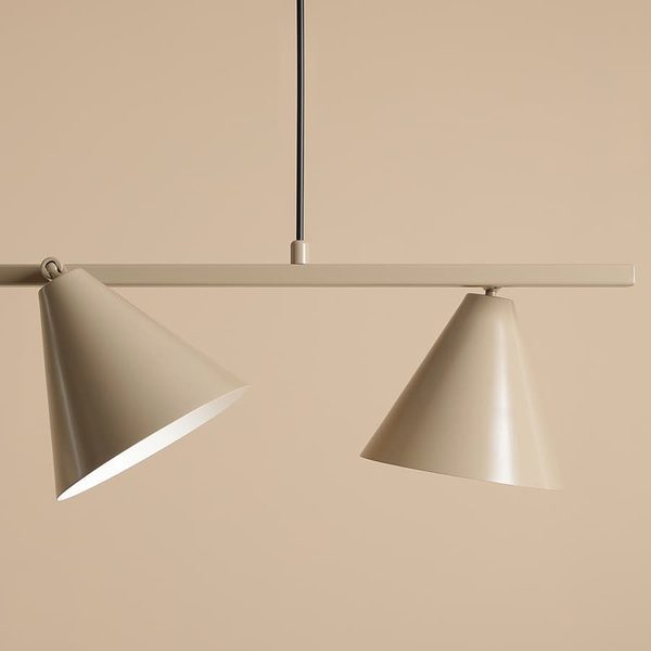 Lampa podwieszana nad stół Form 1108L17 Aldex stożki metalowe beżowe