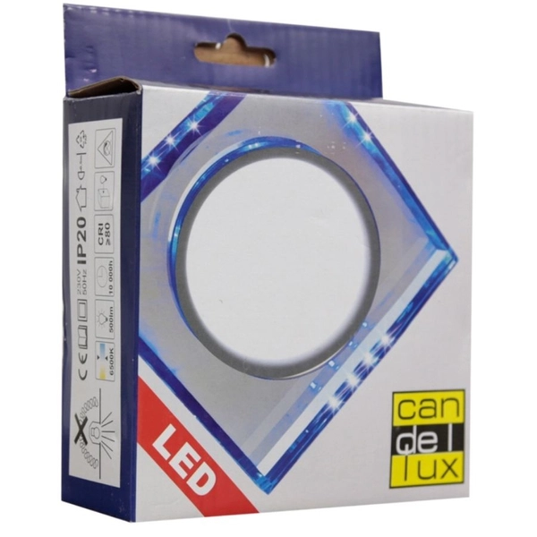 Lampa sufitowa kwadratowa 2263892 Candellux LED 8W 6500K chrom niebieska