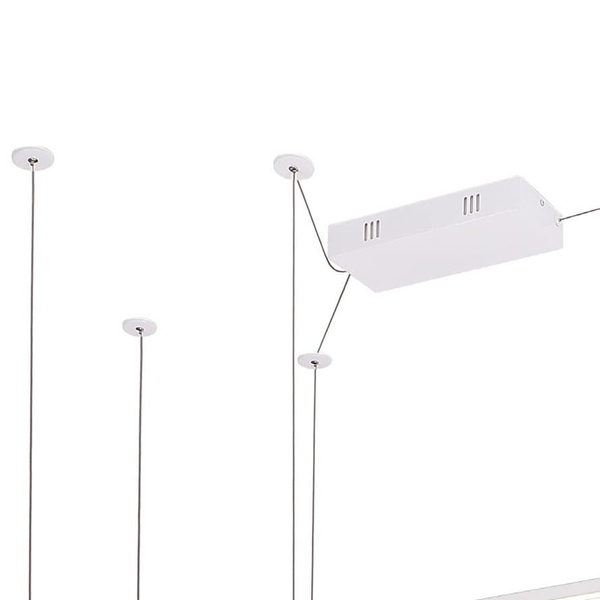 Minimalistyczna lampa wisząca GEOMETRIC P0272 LED 79,8W 3000K metal biała