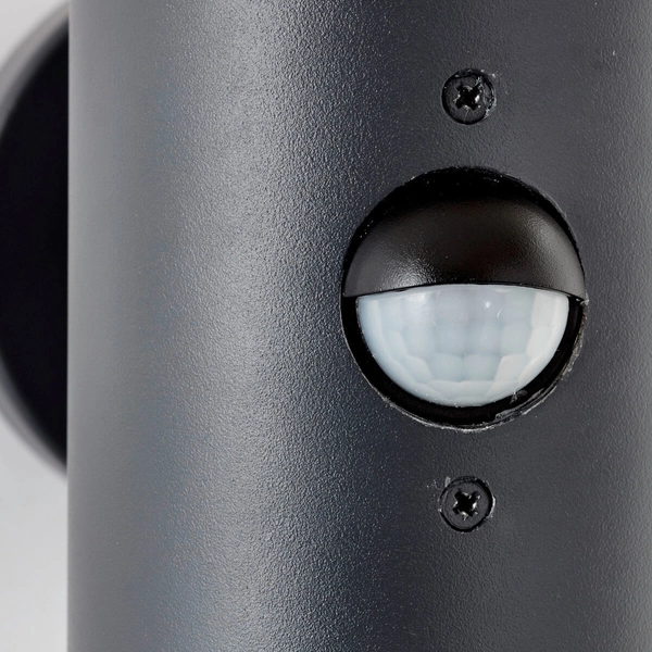 Zewnętrzna lampa ścienna Cliffi 96476/63 IP44 czujnik ruchu antracyt