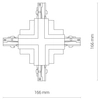 Krzyżowy X-ŁĄCZNIK 8680 Nowodvorski szynoprzewodu do 3-fazowej szyny podtynkowej 230V czarny