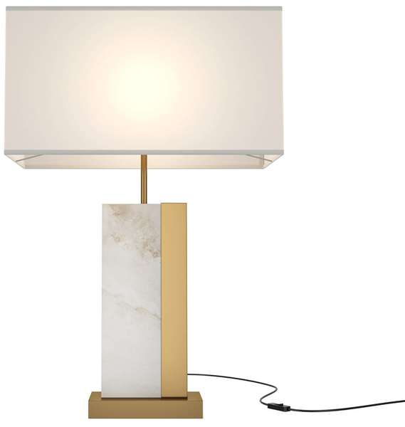 Lampka stołowa prostokątna Bianco Z031TL-01BS marmur biała