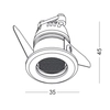 Lampa wpuszczana do łazienki POINT 200501103 LED 3W 3000K IP44 czarny