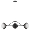 Designerska wisząca lampa Perth ALM-PERTH3-BK rattan czarna