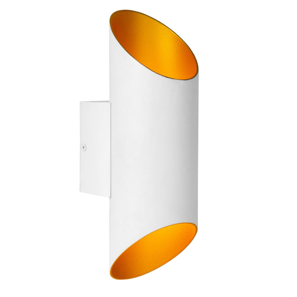 LAMPA ścienna QUIRIJN 09233/01/31 Lucide metalowa OPRAWA tuba kinkiet biały złoty