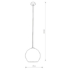 Lampa wisząca miedziana Polaris 9058 loftowy zwis szklany do holu