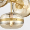 Lampa wisząca Nottingham QN-NOTTINGHAM-5P-AB retro złoty przezroczysty