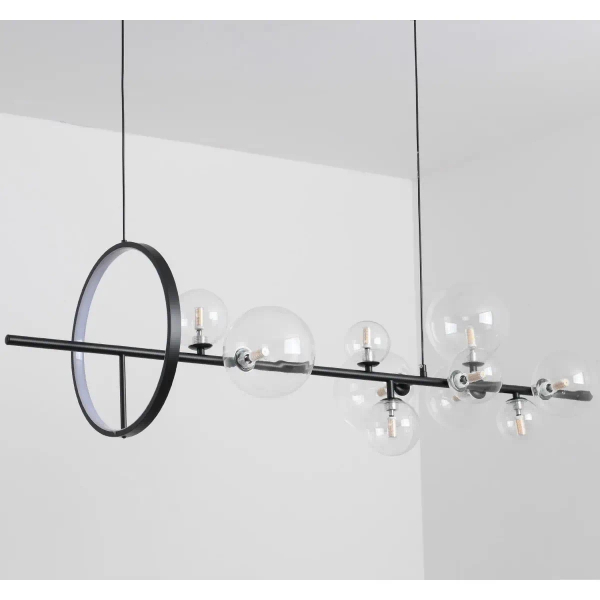 Podwieszana lampa Orion MP0084-L1200 Step LED 8W 3000K bąbelki szklane czarna