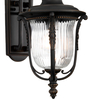 Ścienna LAMPA ogrodowa Luverne KL-LUVERNE2-M Elstead KICHLER zewnętrzna OPRAWA elewacyjna outdoor vintage IP44 brąz przezroczysta