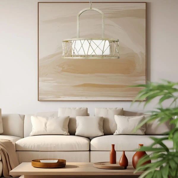 Industrialna LAMPA wisząca HK-NEST-P-B-SL Elstead HINKLEY metalowa OPRAWA zwis na łańcuchu retro srebrny przezroczysty