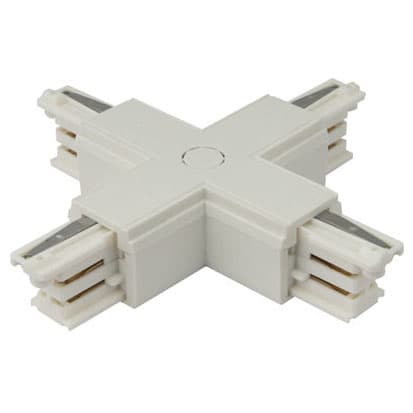 Łącznik typu "X" do szyn DOBAC MHT1-X-WH TRACK Maxlight biały