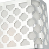 LAMPA ścienna Verno Parette Cromo Orlicki Design prostokątna OPRAWA metalowy kinkiet ażurowy chrom kremowy