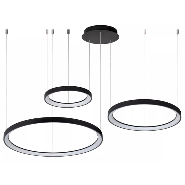 Nowoczesna lampa wisząca Vidal do pokoju LED 120W 2700K czarna