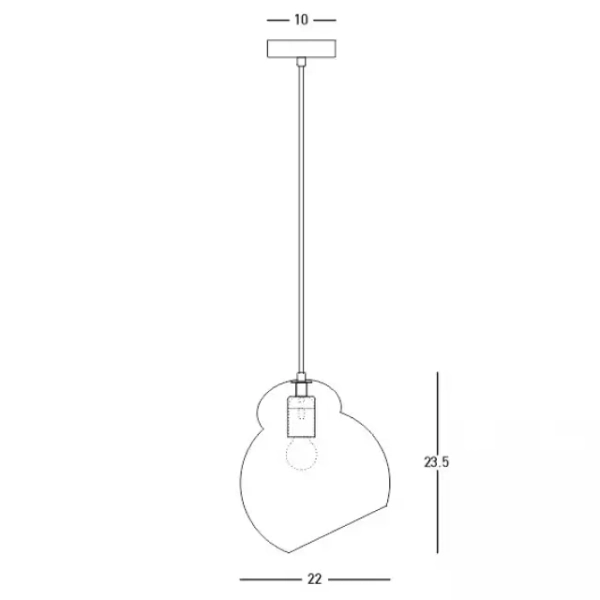 Szklana lampa wisząca 23015 do jadalni nad wyspę biała