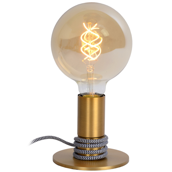 Loftowa LAMPKA stołowa MARIT 45576/01/02 Lucide metalowa LAMPA stojąca mosiądz