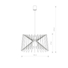 LAMPA wisząca NESS 6768 Nowodvorski metalowa OPRAWA industrialny ZWIS geometryczny z drutu czarna