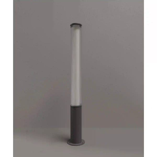 Antracytowy słupek ogrodowy GARDENIA F0065 1xLED 25W 3000K IP65 na taras