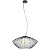 Industrialna LAMPA wisząca ZENO MDM-3844-1 BK Italux metalowa OPRAWA druciany ZWIS szklana kula ball czarna