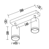 Podwójna sufitowa lampa Pipe Ring Spot ML2069 na listwie czarny