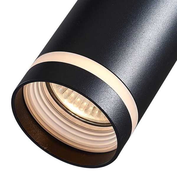 Podłużna lampa wisząca jednoobwodowa Pipe ML7673 metalowa tuba czarna