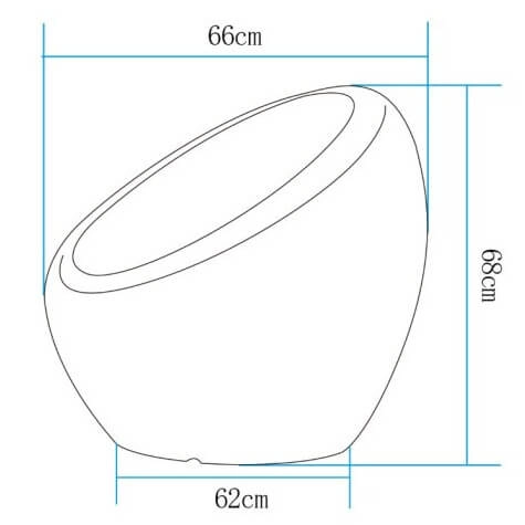Owalny fotel tarasowy Comfy ES-SF001 Step LED 5W RGBW IP65 biały