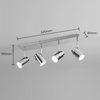 Lampa sufitowa tuby BRISA DL406880400 IP44 z regulacją srebrny