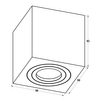 Spot lampa sufitowa QUARDIP SL ACGU10-160 kostka do łazienki IP44 biała