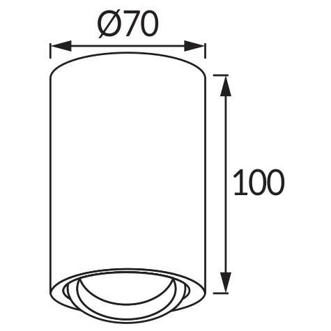 Spot LAMPA sufitowa BEMOL 03533 Ideus metalowa OPRAWA natynkowa tuba czarna