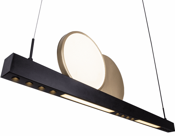 Wisząca lampa nowoczesna Momo P0487 nad wyspę LED 35W 3000K czarna złota