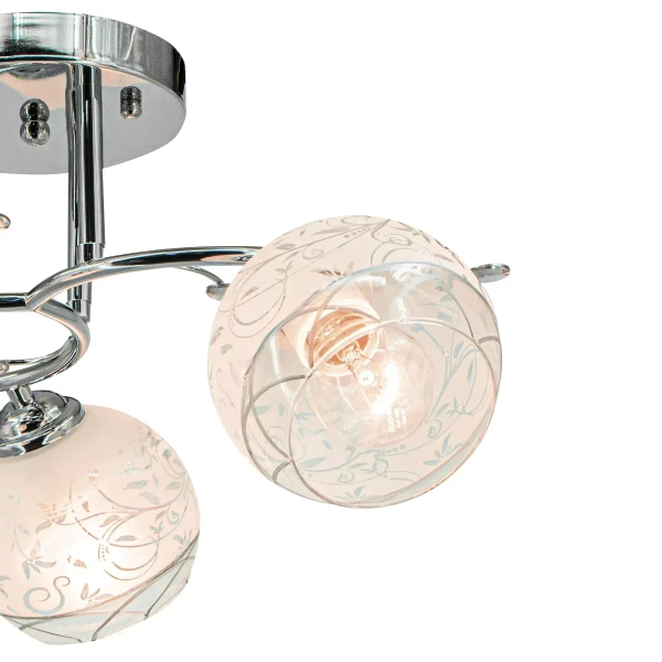 Lampa sufitowa 8836/3 8C ze zdobieniami chrom czarna