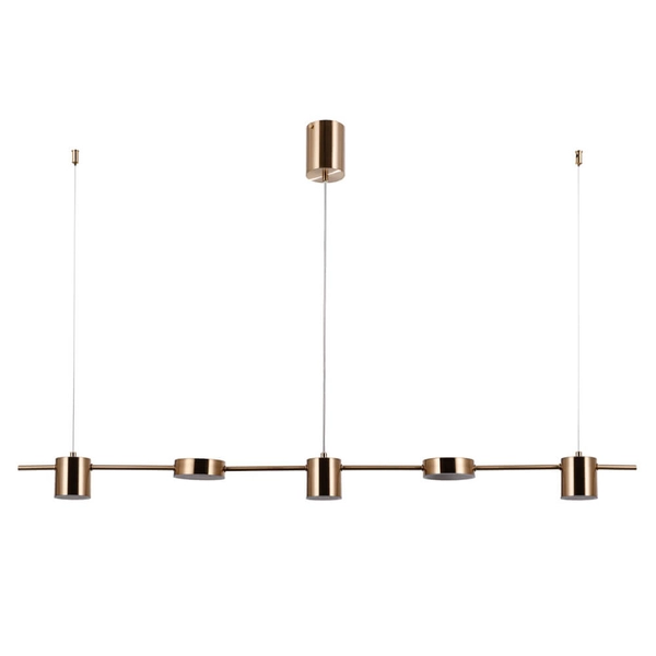 LAMPA sufitowa REMDAL PND-16374-5-COP-GD-4K Italux modernistyczna OPRAWA molekuły LED 30W 3000K metalowe sticks miedź