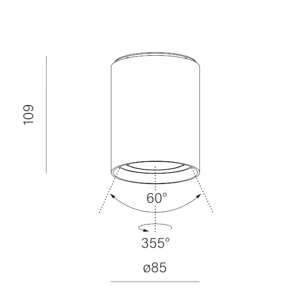 Podłużna lampa sufitowa biała spot VYRO LED 6W 3000K tubka do sypialni 47037-M930-WW-PH-13