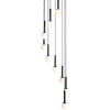 Lampa wisząca Riu 9 1117N1 Aldex kasakda balls kule czarne