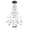 Lampa wisząca modernistyczna LINEA ST-5961-20 czarna metalowa G9 20-punktowa do salonu