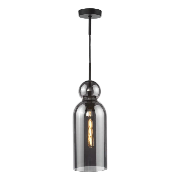 Loftowa wisząca lampa Tao TAO0110 do salonu czarny przydymiona