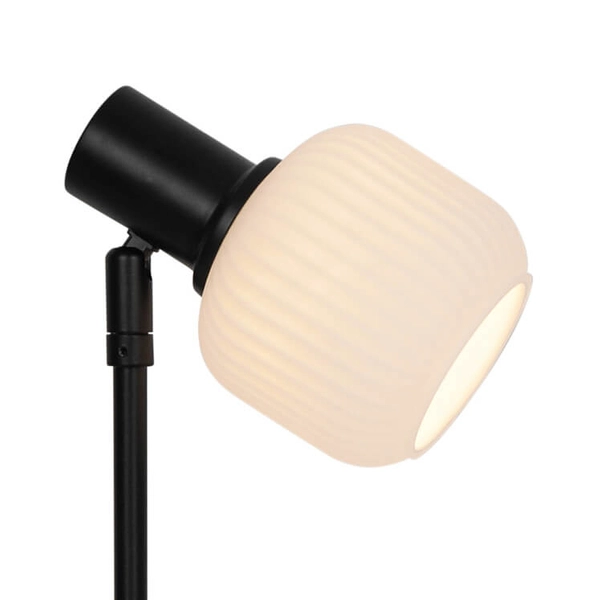 Stołowa lampa z regulacją Stem R5021009A-1T Zumaline szklana czarny biały