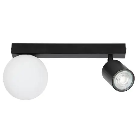 Nasufitowa lampa kula Tavira 41314 regulowana tuba biała czarna
