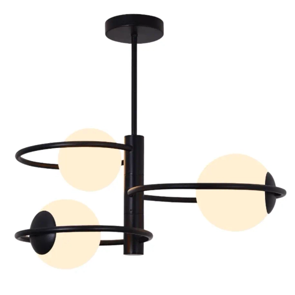 Sufitowa lampa nad blat Dorado LP-002/3C ring BK do kuchni kule czarny