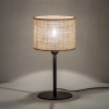Stołowa lampa do salonu Juta 5552 tuba naturalna juta czarny