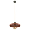 Lampa zwisająca do salonu Sila 10749 dysk metalowy zielony