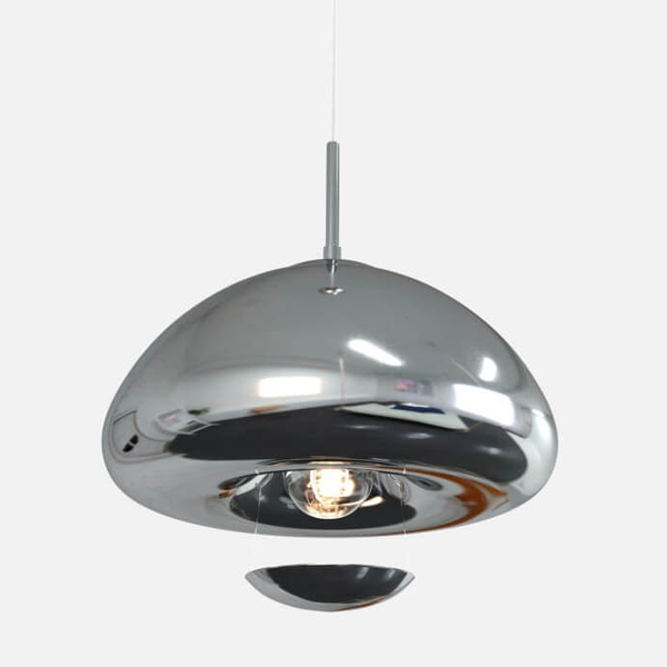 Lampa zwieszana nad stół Zonda ABR-LSW-G Abruzzo przydymiona srebrna