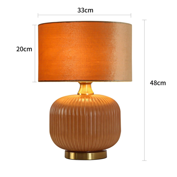 Stołowa lampka z abażurem Tamiza LP-1515/1T small gold Light Prestige złota