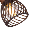 Kinkiet LAMPA ścienna ISABELLE 54817-1 Globo rustykalna OPRAWA metalowa klatka art deco rdzawa