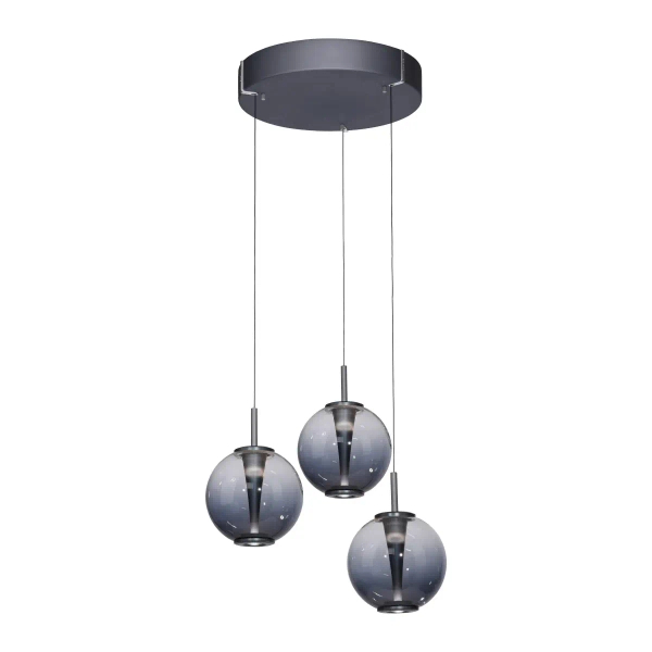 Regulowana lampa wisząca PURE E-INFINITY czarna szara 2222-15 3x7W 2200-5000K zmienna barwa