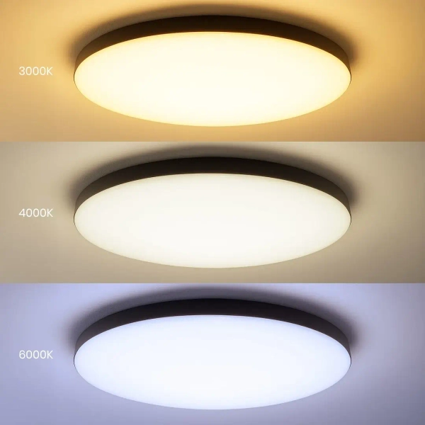 Sufitowy plafon ledowy Siena ML1834 LED 80W CCT sterowany pilotem czarny